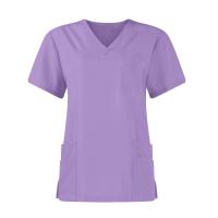 Uniforme de enfermera de color sólido para mujer, traje de pantalones de manga corta con cuello en V de tela de secado rápido, uniforme de enfermería con múltiples bolsillos - details 41