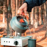 Tetera Ligera de Aleación de Aluminio para Acampar Herramienta de Cocina de Viaje al Aire Libre de 1.1L - details 0