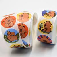 Capybara-pegatina de recompensa para niños, etiquetas de dibujos animados, Día de San Valentín, feliz sonrisa, regalo, 500 - details 1