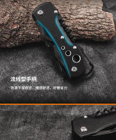 Llavero multifuncional del ejército suizo para acampar al aire libre, tijeras plegables, cuchillo de fruta, novedad de 2022 - details 5