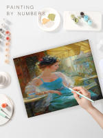RUOPOTY-pintura abstracta por números para manualidades, pinturas decorativas, imagen de paisaje, decoración del hogar - details 1
