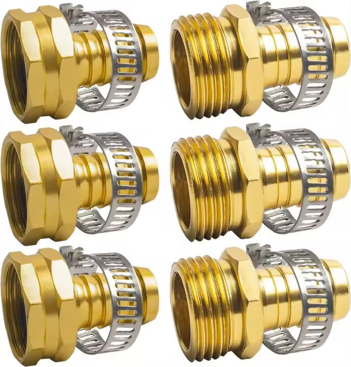 Connecteurs Réparation Tuyau, 5/8" Aluminium (Lot 3) - 1