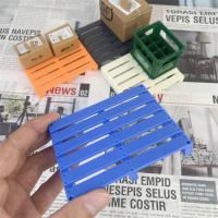 1:12 casa de muñecas muebles emulacionales modelo miniatura Mini paleta de carretilla elevadora simulada casa de muñecas de plástico Retro paleta en miniatura - details 3