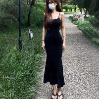Vestido Largo de Verano Elegante Tanga Bodycon con Tirantes de Spaghetti Estilo Sirena para Mujeres - details 5