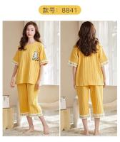 Conjunto de pijama de dibujos animados para mujer, pijama informal con cuello redondo, pantalones cortos y pantalones cortos, 100% algodón, verano, M-5XL - details 14