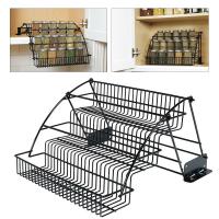 Cesta extraíble de almacenamiento de cocina de 3 niveles, estante de especias, armario de despensa, estante de encimera, organizador de tarros - details 2