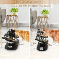 Soporte de Alimentación Elevado para Gatos de Madera 3 Tazones Ajustables a 15 Grados - details 1