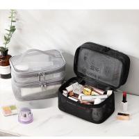Bolsa de Viaje para Cosméticos y Cuidado de la Piel Organizador de Maquillaje en Malla Contenedor de Plástico para Mujeres y Hombres Bolsa de Baño Estilo Casual con Cierre de Cremallera - details 6