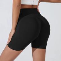 Pantalones cortos deportivos de realce de cadera color melocotón para mujer, pantalones cortos ajustados de tres puntos para adelgazar el vientre, entrenamiento para correr, pantalones de secado rápido - details 6