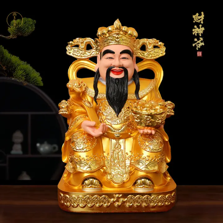 Wen Cai Shen Ye Buddha Home Ofreciendo tienda atractiva La empresa abre ocho direcciones Ven a la riqueza Dios Decoración Estatua de resina - 1