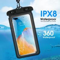 Bolsa de Teléfono Impermeable Universal Gran Bolsa Móvil IPX8 con Cordón para Buceo, Natación, Deportes al Aire Libre 5.2-6.4 Pulgadas - details 0