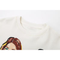 Suéter deportivo de manga larga con cuello redondo y corte holgado para mujer, otoño - details 2