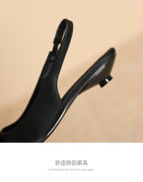 Nuevos zapatos planos de estilo francés con hebilla cuadrada y boca baja para mujer - details 6