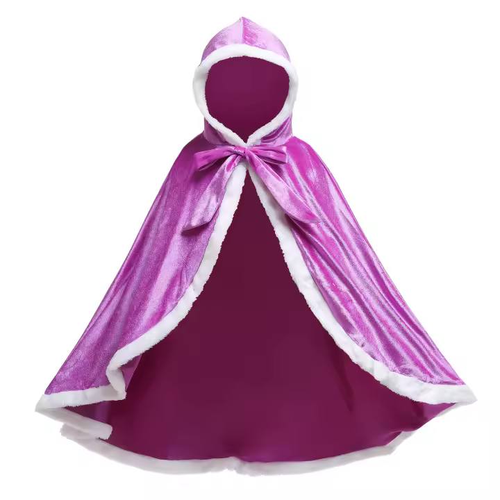 Capa de disfraz de princesa para niña, accesorios de fiesta, Blancanieves, Elsa, Anna, Rapunzel, Aurora, lentejuelas, tul, Halloween - 1