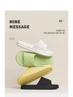 Zapatillas de casa de Color sólido para hombre y mujer, chanclas de baño antideslizantes de EVA, sandalias ligeras concisas para mujer, zapatos para parejas, verano - details 7