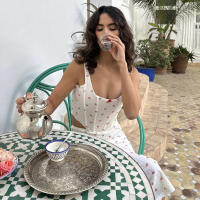 BUNO-Conjuntos de vestidos para mujer, 2 piezas, sin mangas, Tops cortos sexys, conjunto de falda, nuevo Y2K, dulce, lindo, elegante y elegante, traje de fiesta y playa para mujer - details 12