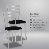 Dos sillas de cocina, metal, negro, altura de asiento 45 cm - details 7