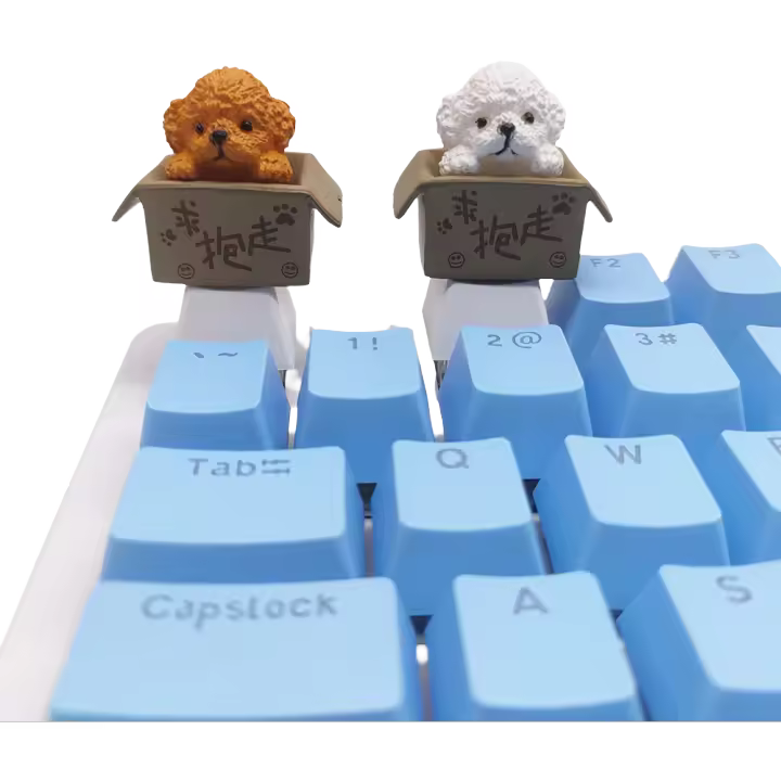 Teclados Mecánicos Personalizados Con Diseño De Perro De Anime Dibujos Animados Llaveros De Muñeca DIY Para Gamers - 1