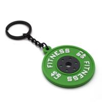 Mini llavero con placas de barra a la moda, llavero con placas de barra creativas de simulación, joyería con mancuernas, regalos colgantes de la serie Fitness - details 8
