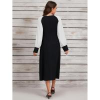 Vestidos de Primavera Otoño 2025 para Mujer Moda Coreana Cuello Redondo Empalmado Vestido de Manga Larga en Promoción - details 9
