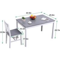 Juego de comedor para 4 personas, mesa de comedor con 4 sillas, juego de mesa de cocina de madera, mesa de comedor y sillas, juego de muebles de ahorro de espacio para cocina y sala - details 2