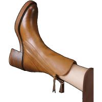 Botas cortas de tacón grueso otoñal Estilo vintage con cremallera lateral británica para mujer - details 0