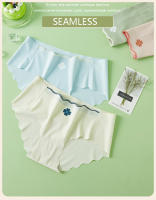 Bragas Femeninas Sin Costuras 2Pcs Cintura Baja Sexy Ropa Interior Transpirable Suelta Talla Grande Color Sólido Material Algodón y Seda de Hielo Adecuado para Primavera/Verano - details 7