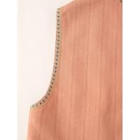 BUNO-Chaleco corto bordado con frente abierto para mujer, nuevo estilo de otoño, moda ajustada, mezcla de poliéster de alta calidad - details 6