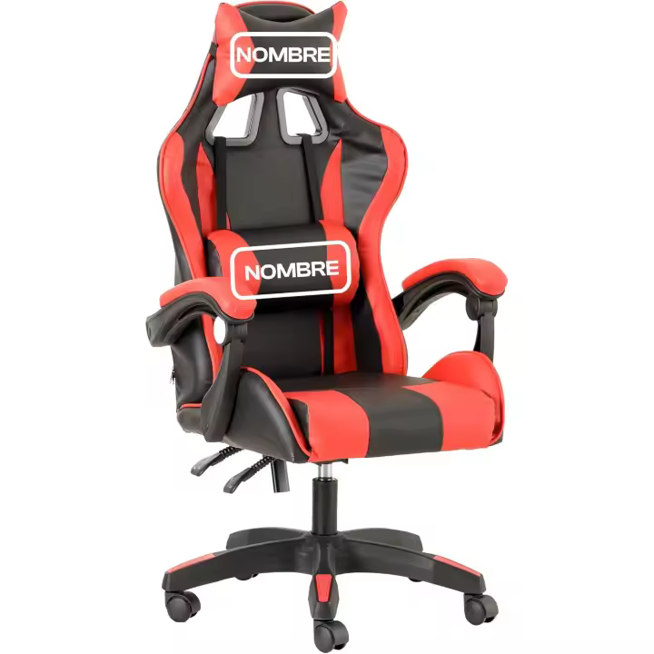Silla De Gaming Color Negro, Silla Ergonómica de Oficina con Respaldo Regulable de 90 °   a 120 ° , con Reposacabezas, reposabrazos y Soporte Lumbar. Rotación omnidireccional de 360 ° - 1