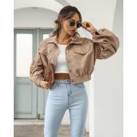 Chaqueta Bomber Cropped con Mangas de Farol Moda de Primavera Vintage de Pana - details 13