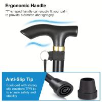 Bastón de Senderismo Ergonómico con Bloqueo de Palanca y Base Estable Ajustable, Plegable para Senderismo y Camping - details 1