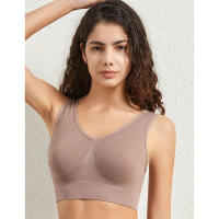 Sujetador de color sólido para mujer, top deportivo para gimnasio, yoga, entrenamiento atlético, suave, acolchado - details 21