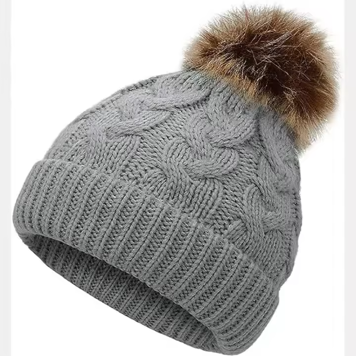 Gorro de punto para bebé recién nacido, cálido gorro redondo, doble uso, madre y bebé, nuevo, otoño e invierno - 1