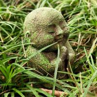 Estatua de monje Zen impermeable creativa, artesanía de resina, estatuilla de Bodhisattva, escultura de Buda realista, decoración de escritorio para el hogar - details 5