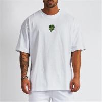 Mens Loose Oversized Short Sleeve T-shirt Mesh Dropped Shoulder Sportswear Fitness T Shirt Summer Gym Clothing Bodybuilding Tees - details 2