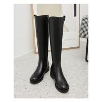 Nuevas Botas De Cuero De Terciopelo De Otoño E Invierno Para Mujer, Botas Elásticas, Botas Planas - details 8