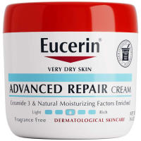 Eucerin Crema reparadora avanzada para pieles muy secas, hidratante corporal diaria sin fragancia, tarro de 16 oz - details 0
