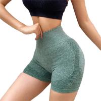 Pantalones cortos de Yoga para mujer, mallas deportivas de cintura alta para levantamiento de glúteos, Control de barriga, gimnasio, correr, pantalones elásticos, ropa deportiva informal - details 0