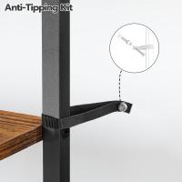 Estantería de Vino de 16 Botellas Estantería de Vinos Independientes con Mesa de Madera y Soporte para Copas Expositor de Vinos de 5 Niveles para Cocina, Bar, Restaurante - details 3