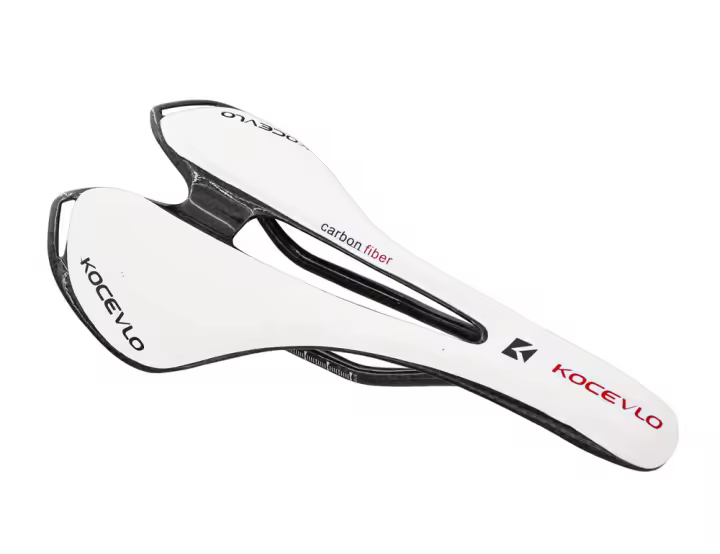 Asiento de Bicicleta de Carbono KOCEVLO con Fibra de Cuero para Carretera y Montaña Almohadilla de Cushion Descoloración de Bicicleta de Carreras - 1