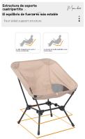 Silla reclinable jardin terraza portatil multifunciónal aire libre familiares party Camping - details 2