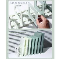 Sujetalibros desmontables ajustables, divisores antideslizantes, soporte para libros de escritorio, ahorro de espacio, soporte Vertical anticaída para libros en el aula - details 4
