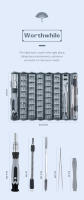 Llave de Destornillador de Precisión 126 en 1 Kit de Herramientas Portátiles Magneticas Pequeñas para Reparación de Móviles Xiaomi PC Relojes Tipo de Empleo para Herramientas: Bricolaje en Casa - details 11