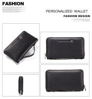 CONTACT'S-Bolso de mano de cuero genuino para hombre, cartera larga para teléfono móvil de 2022 pulgadas, porta pasaporte con cremallera, monedero masculino, 6,5 - details 6