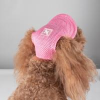 Cómodo sombrero de béisbol para mascotas de Color sólido ajustable con orificios para las orejas gorra para perros protección solar transpirable sombrero para el sol para perros para el verano - details 8