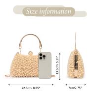Bolso de mano de cena de perlas para mujer, bolso de mano con cuentas de cristal, adecuado para bodas, novias, fiestas, bailes - details 14