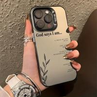 Funda de teléfono plateada estética de afirmaciones cristianas a prueba de golpes para Iphone 16 11 15 14 13 12 Pro Max Plus regalos cristianos - details 1