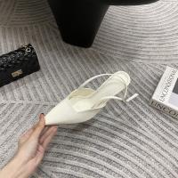 Bolsa de tacón fino puntiagudo sandalias de cabeza de las mujeres usan nuevo trasero francés versátil boca vacía poco profunda zapatos individuales zapatos de mujer - details 42
