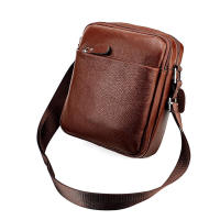 Bolso bandolera suave de piel de becerro auténtica para hombre informal - details 17