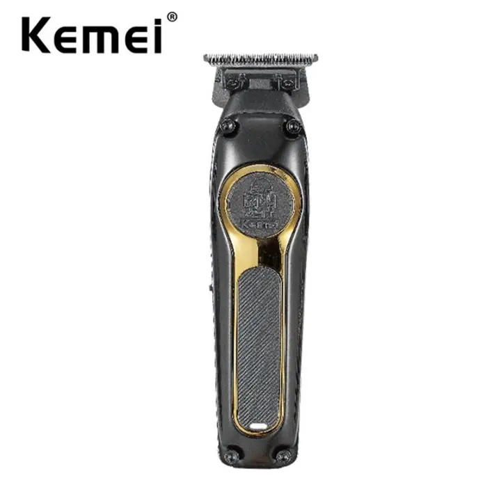 Kemei-cortadora de pelo profesional para hombres, máquina de corte de pelo sin cable, con acabado cero Gapped, para cabeza calva - 1